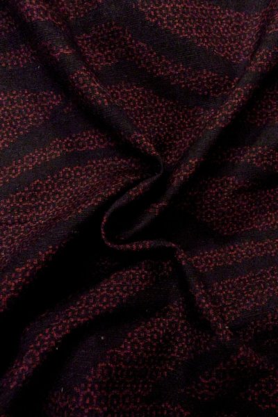 Photo12: Mint P0408A Vintage Japanese kimono Black TSUMUGI pongee for women / Silk. Tortoise-shell pattern(Hexagonal pattern) (Grade A) (12)