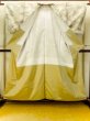 Photo3: P0408B Vintage Japanese kimono Ivory TSUMUGI pongee for women / Silk. Stream (Grade B) (3)