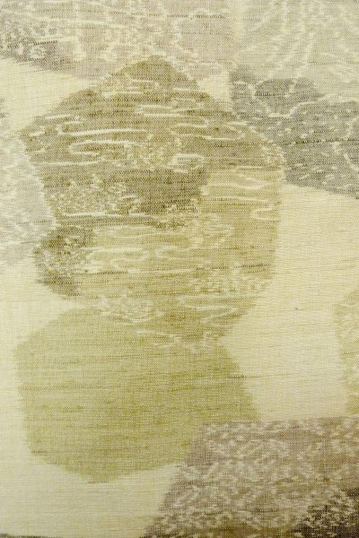 Photo6: P0408B Vintage Japanese kimono Ivory TSUMUGI pongee for women / Silk. Stream (Grade B) (6)