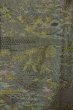 Photo1: Mint P0408C Vintage Japanese kimono Gray TSUMUGI pongee for women / Silk. Flower (Grade A) (1)