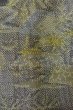 Photo6: Mint P0408C Vintage Japanese kimono Gray TSUMUGI pongee for women / Silk. Flower (Grade A) (6)