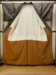 Photo3: P0408E Vintage Japanese kimono Black TSUMUGI pongee for women / Silk. Abstract pattern (Grade B) (3)