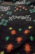 Photo10: Mint P0408F Vintage Japanese kimono Black TSUMUGI pongee for women / Silk. Peony (Grade A) (10)