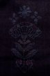 Photo5: P0408G Vintage Japanese kimono Black TSUMUGI pongee for women / Silk. Abstract pattern (Grade B) (5)