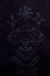 Photo7: P0408G Vintage Japanese kimono Black TSUMUGI pongee for women / Silk. Abstract pattern (Grade B) (7)
