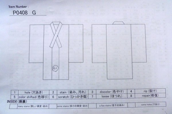 Photo13: P0408G Vintage Japanese kimono Black TSUMUGI pongee for women / Silk. Abstract pattern (Grade B) (13)