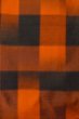Photo4: P0408H Vintage Japanese kimono Red TSUMUGI pongee for women / Silk. Plaid Checks (Grade B) (4)