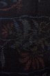 Photo5: P0408I Vintage Japanese kimono Dark Indigo Blue TSUMUGI pongee for women / Silk. Flower (Grade B) (5)
