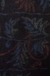 Photo6: P0408I Vintage Japanese kimono Dark Indigo Blue TSUMUGI pongee for women / Silk. Flower (Grade B) (6)