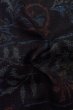 Photo11: P0408I Vintage Japanese kimono Dark Indigo Blue TSUMUGI pongee for women / Silk. Flower (Grade B) (11)