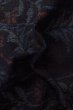 Photo12: P0408I Vintage Japanese kimono Dark Indigo Blue TSUMUGI pongee for women / Silk. Flower (Grade B) (12)