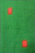 Photo6: Mint P0408J Vintage Japanese kimono Green TSUMUGI pongee for women / Silk. Tortoise-shell pattern(Hexagonal pattern) (Grade A) (6)