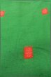 Photo9: Mint P0408J Vintage Japanese kimono Green TSUMUGI pongee for women / Silk. Tortoise-shell pattern(Hexagonal pattern) (Grade A) (9)