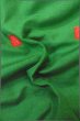 Photo12: Mint P0408J Vintage Japanese kimono Green TSUMUGI pongee for women / Silk. Tortoise-shell pattern(Hexagonal pattern) (Grade A) (12)