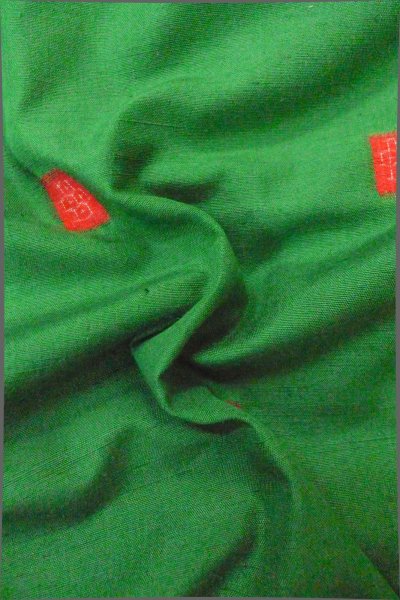 Photo12: Mint P0408J Vintage Japanese kimono Green TSUMUGI pongee for women / Silk. Tortoise-shell pattern(Hexagonal pattern) (Grade A) (12)
