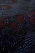 Photo9: Mint P0408K Vintage Japanese kimono Navy Blue TSUMUGI pongee for women / Silk. Flower (Grade A) (9)