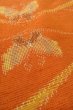 Photo9: P0408L Vintage Japanese kimono Orange TSUMUGI pongee for women / Silk. Butterfly (Grade B) (9)