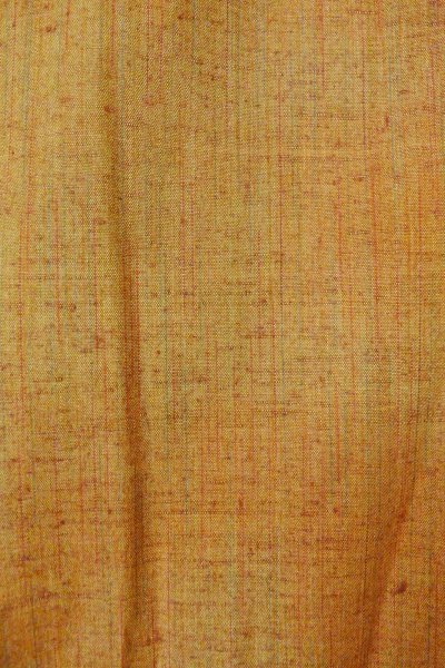 Photo6: P0408M Vintage Japanese kimono Brownish Orange TSUMUGI pongee for women / Silk. Stripes (Grade B) (6)
