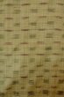 Photo1: P0408N Vintage Japanese kimono Greenish Beige TSUMUGI pongee for women / Silk. Plaid Checks (Grade C) (1)
