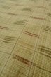 Photo8: P0408N Vintage Japanese kimono Greenish Beige TSUMUGI pongee for women / Silk. Plaid Checks (Grade C) (8)