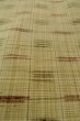 Photo9: P0408N Vintage Japanese kimono Greenish Beige TSUMUGI pongee for women / Silk. Plaid Checks (Grade C) (9)