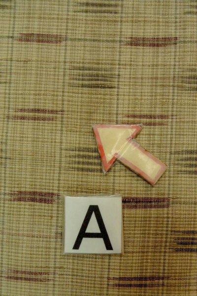 Photo14: P0408N Vintage Japanese kimono Greenish Beige TSUMUGI pongee for women / Silk. Plaid Checks (Grade C) (14)