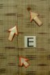 Photo18: P0408N Vintage Japanese kimono Greenish Beige TSUMUGI pongee for women / Silk. Plaid Checks (Grade C) (18)