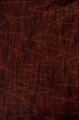 Photo1: P0408O Vintage Japanese kimono Dark Red TSUMUGI pongee for women / Silk. Stripes (Grade B) (1)