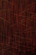 Photo5: P0408O Vintage Japanese kimono Dark Red TSUMUGI pongee for women / Silk. Stripes (Grade B) (5)