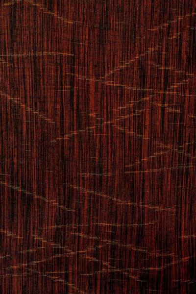 Photo5: P0408O Vintage Japanese kimono Dark Red TSUMUGI pongee for women / Silk. Stripes (Grade B) (5)