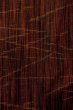 Photo6: P0408O Vintage Japanese kimono Dark Red TSUMUGI pongee for women / Silk. Stripes (Grade B) (6)
