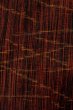 Photo7: P0408O Vintage Japanese kimono Dark Red TSUMUGI pongee for women / Silk. Stripes (Grade B) (7)
