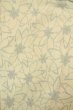 Photo1: P0408P Vintage Japanese kimono White ORI woven for women / Silk. Flower (Grade C) (1)