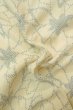 Photo11: P0408P Vintage Japanese kimono White ORI woven for women / Silk. Flower (Grade C) (11)