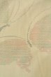 Photo1: P0408Q Vintage Japanese kimono Pale Ivory YUUKI-TSUMUGI for women / Silk. Butterfly (Grade C) (1)