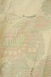 Photo7: P0408Q Vintage Japanese kimono Pale Ivory YUUKI-TSUMUGI for women / Silk. Butterfly (Grade C) (7)