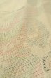 Photo8: P0408Q Vintage Japanese kimono Pale Ivory YUUKI-TSUMUGI for women / Silk. Butterfly (Grade C) (8)
