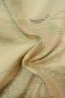 Photo11: P0408Q Vintage Japanese kimono Pale Ivory YUUKI-TSUMUGI for women / Silk. Butterfly (Grade C) (11)