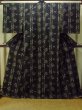 Photo2: Mint P0408R Vintage Japanese kimono Dark Indigo Blue RYUKYU-TSUMUGI for women / Silk. MOMIJI maple leaf (Grade A+) (2)