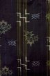 Photo4: Mint P0408R Vintage Japanese kimono Dark Indigo Blue RYUKYU-TSUMUGI for women / Silk. MOMIJI maple leaf (Grade A+) (4)