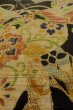 Photo9: Mint P0408S Vintage Japanese kimono Black TSUMUGI pongee for women / Silk. KIRI paulownia (Grade A) (9)