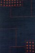Photo7: P0408V Vintage Japanese kimono Dark Navy Blue TSUMUGI pongee for women / Silk. Abstract pattern (Grade B) (7)