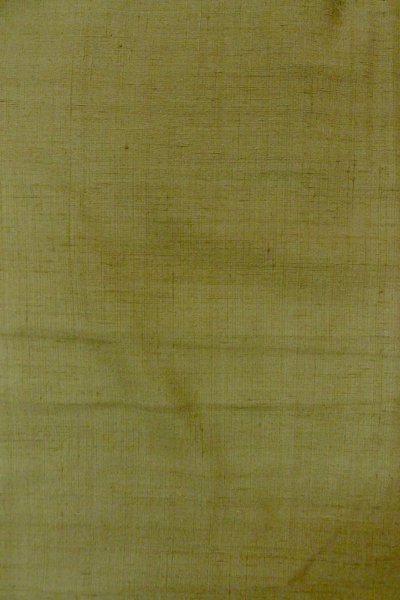 Photo5: P0408W Vintage Japanese kimono Grayish Green TSUMUGI pongee for women / Silk. (Grade B) (5)
