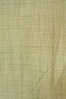 Photo1: P0408X Vintage Japanese kimono Light Greenish Ivory TSUMUGI pongee for women / Silk. Plaid Checks (Grade B) (1)