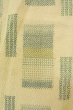 Photo5: P0409B Vintage Japanese kimono Light Ivory SHIOZAWA-TSUMUGI for women / Silk. Quadrangle (Grade B) (5)