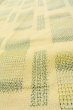 Photo8: P0409B Vintage Japanese kimono Light Ivory SHIOZAWA-TSUMUGI for women / Silk. Quadrangle (Grade B) (8)