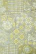 Photo5: P0409D Vintage Japanese kimono Pale Teal TOKAMACHI-TSUMUGI for women / Silk. Flower (Grade C) (5)