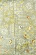 Photo14: P0409D Vintage Japanese kimono Pale Teal TOKAMACHI-TSUMUGI for women / Silk. Flower (Grade C) (14)