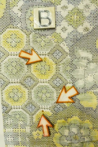 Photo15: P0409D Vintage Japanese kimono Pale Teal TOKAMACHI-TSUMUGI for women / Silk. Flower (Grade C) (15)