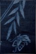 Photo6: Mint P0409G Vintage Japanese kimono Dark Indigo Blue TSUMUGI pongee for women / Silk. Butterfly (Grade A) (6)